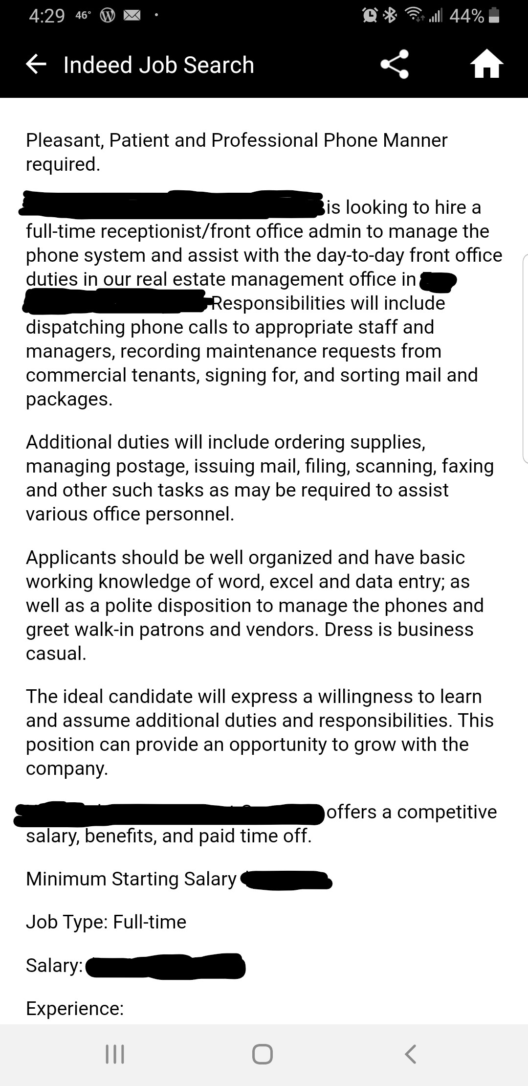 Job Requirements
